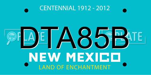 DTA85B New Mexico License Plate