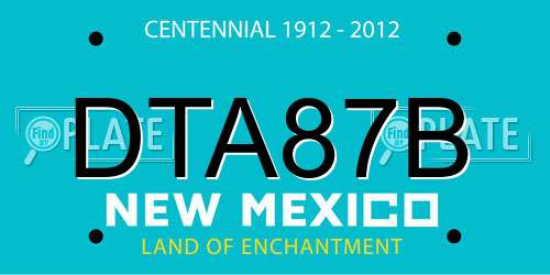 DTA87B New Mexico License Plate