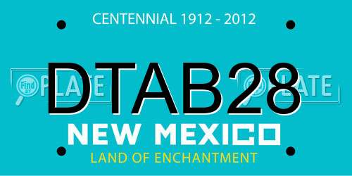 DTAB28 New Mexico License Plate