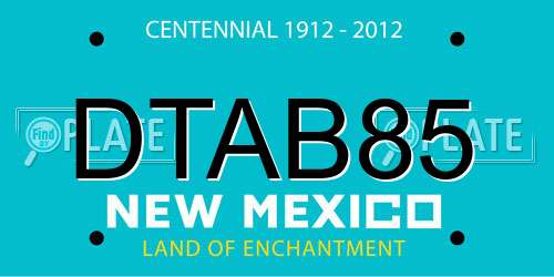 DTAB85 New Mexico License Plate