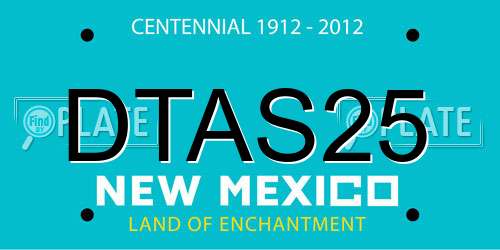 DTAS25 New Mexico License Plate