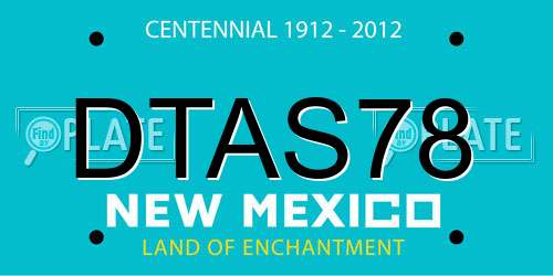 DTAS78 New Mexico License Plate