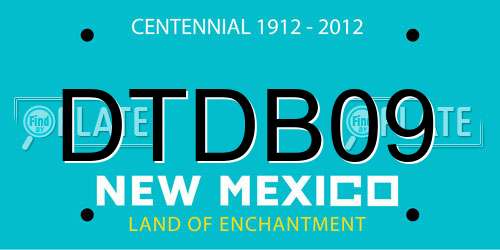 DTDB09 New Mexico License Plate