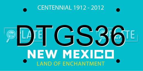 DTGS36 New Mexico License Plate