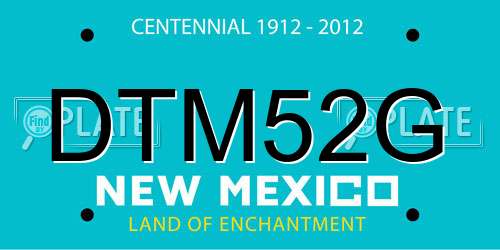 DTM52G New Mexico License Plate