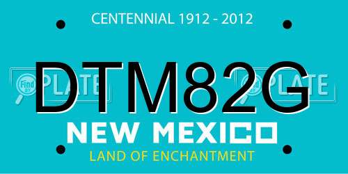 DTM82G New Mexico License Plate