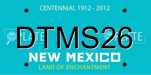 DTMS26 New Mexico License Plate