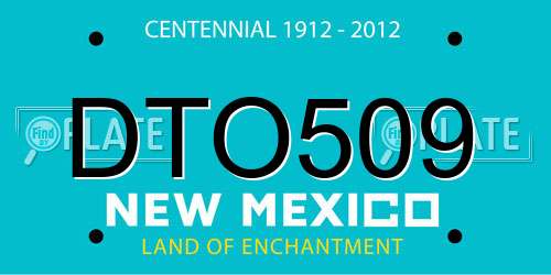 DTO509 New Mexico License Plate