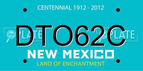 DTO62C New Mexico License Plate