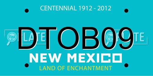 DTOB09 New Mexico License Plate