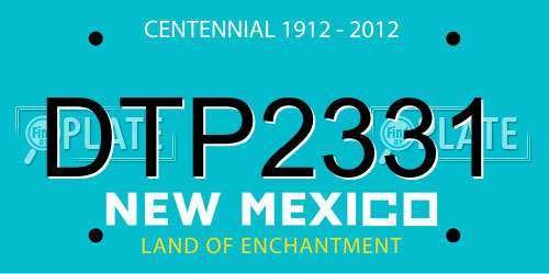 DTP2331 New Mexico License Plate