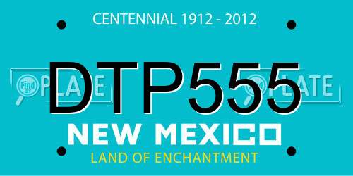 DTP555 New Mexico License Plate