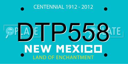 DTP558 New Mexico License Plate