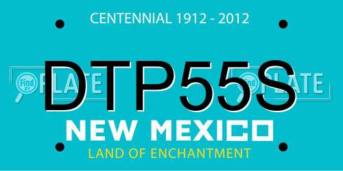 DTP55S New Mexico License Plate
