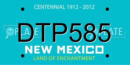 DTP585 New Mexico License Plate
