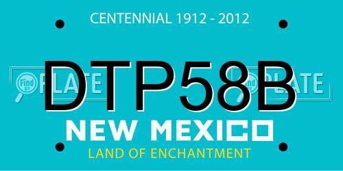 DTP58B New Mexico License Plate