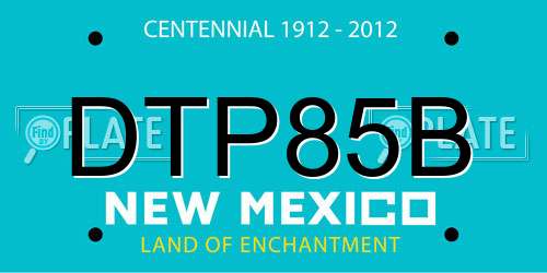DTP85B New Mexico License Plate