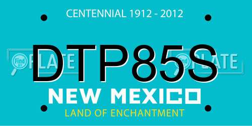 DTP85S New Mexico License Plate