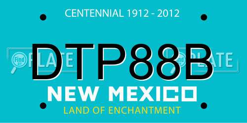 DTP88B New Mexico License Plate