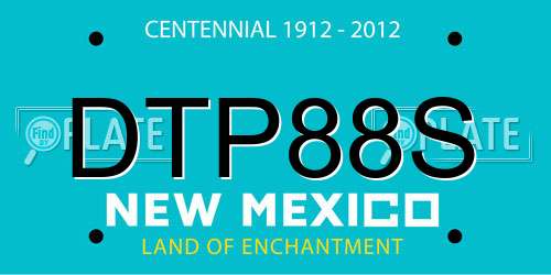 DTP88S New Mexico License Plate