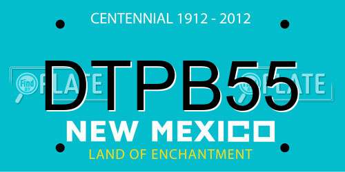 DTPB55 New Mexico License Plate