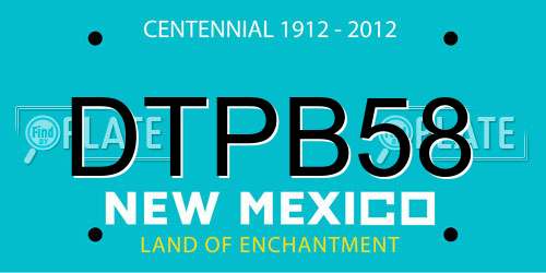 DTPB58 New Mexico License Plate