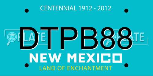DTPB88 New Mexico License Plate