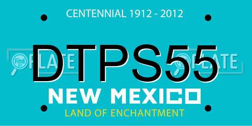 DTPS55 New Mexico License Plate