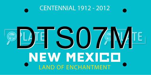 DTS07M New Mexico License Plate