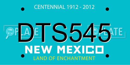 DTS545 New Mexico License Plate