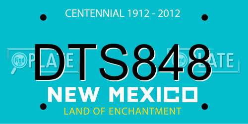 DTS848 New Mexico License Plate