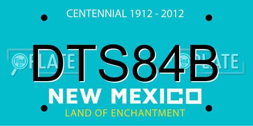 DTS84B New Mexico License Plate