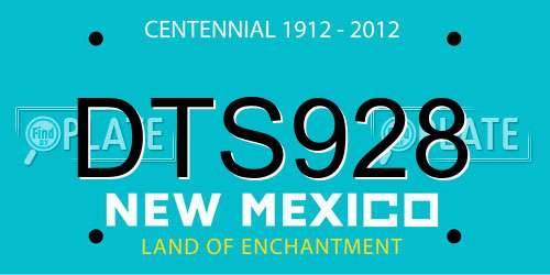 DTS928 New Mexico License Plate