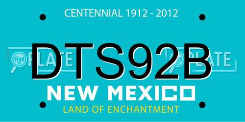 DTS92B New Mexico License Plate