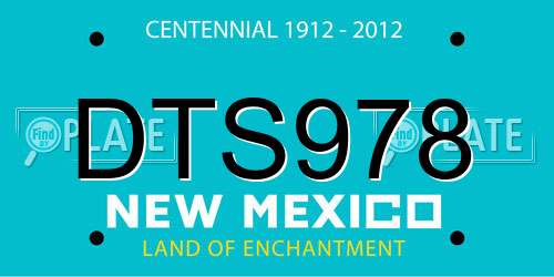DTS978 New Mexico License Plate