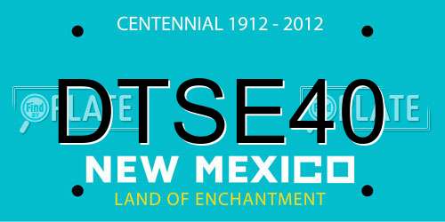 DTSE40 New Mexico License Plate