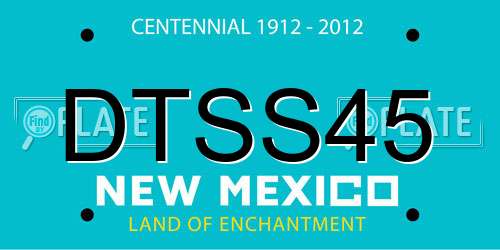 DTSS45 New Mexico License Plate