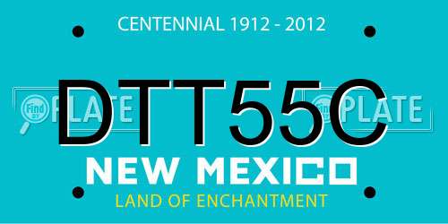 DTT55C New Mexico License Plate