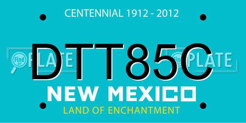 DTT85C New Mexico License Plate