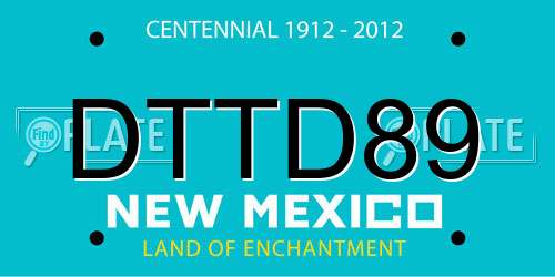 DTTD89 New Mexico License Plate