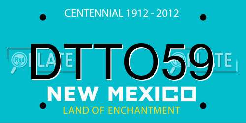 DTTO59 New Mexico License Plate