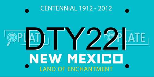 DTY22I New Mexico License Plate