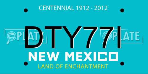 DTY77I New Mexico License Plate