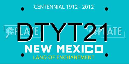 DTYT21 New Mexico License Plate