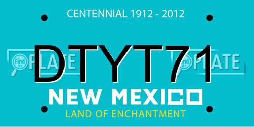 DTYT71 New Mexico License Plate