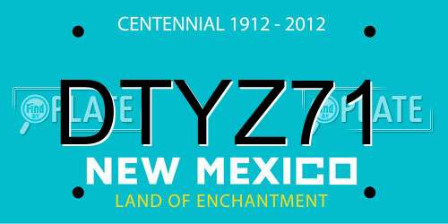 DTYZ71 New Mexico License Plate