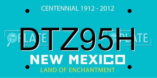 DTZ95H New Mexico License Plate