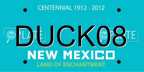 DUCK08 New Mexico License Plate