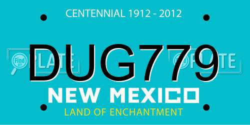 DUG779 New Mexico License Plate