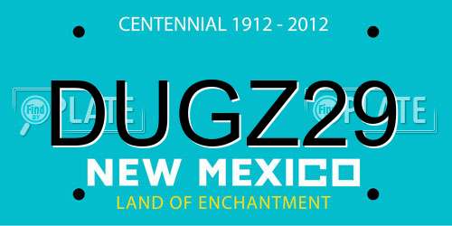 DUGZ29 New Mexico License Plate